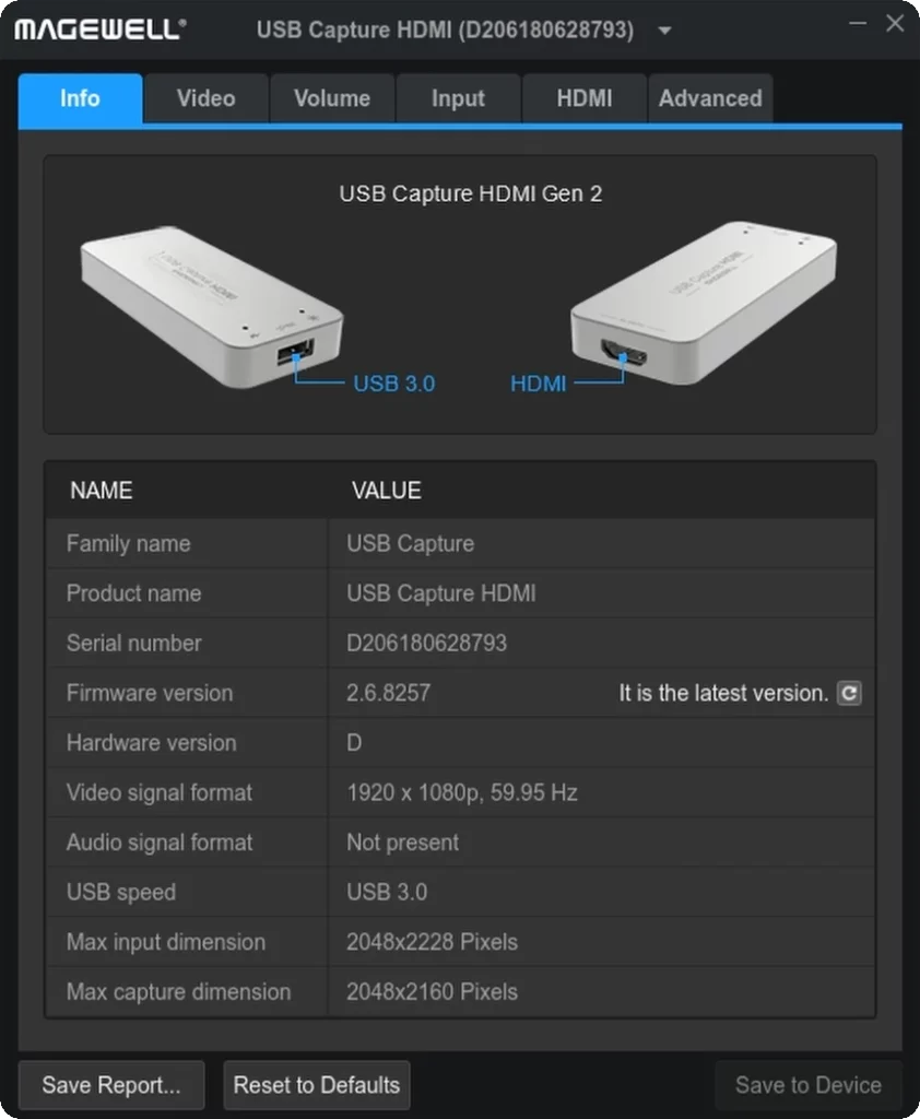 USB capture utility